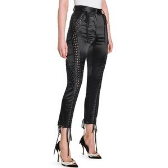 DOLCE & GABBANA Lace Up Satin Pants, US4 IT40 - Picture 1 of 13